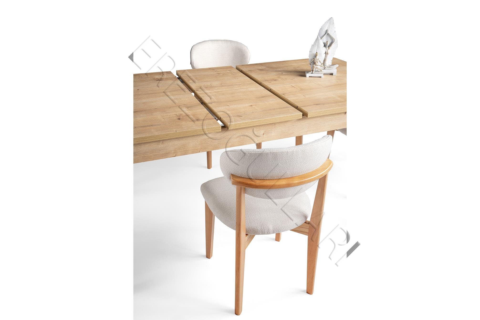 Safir Norte Salon Yemek Masa 6 lı Sandalye Takımı 90x145