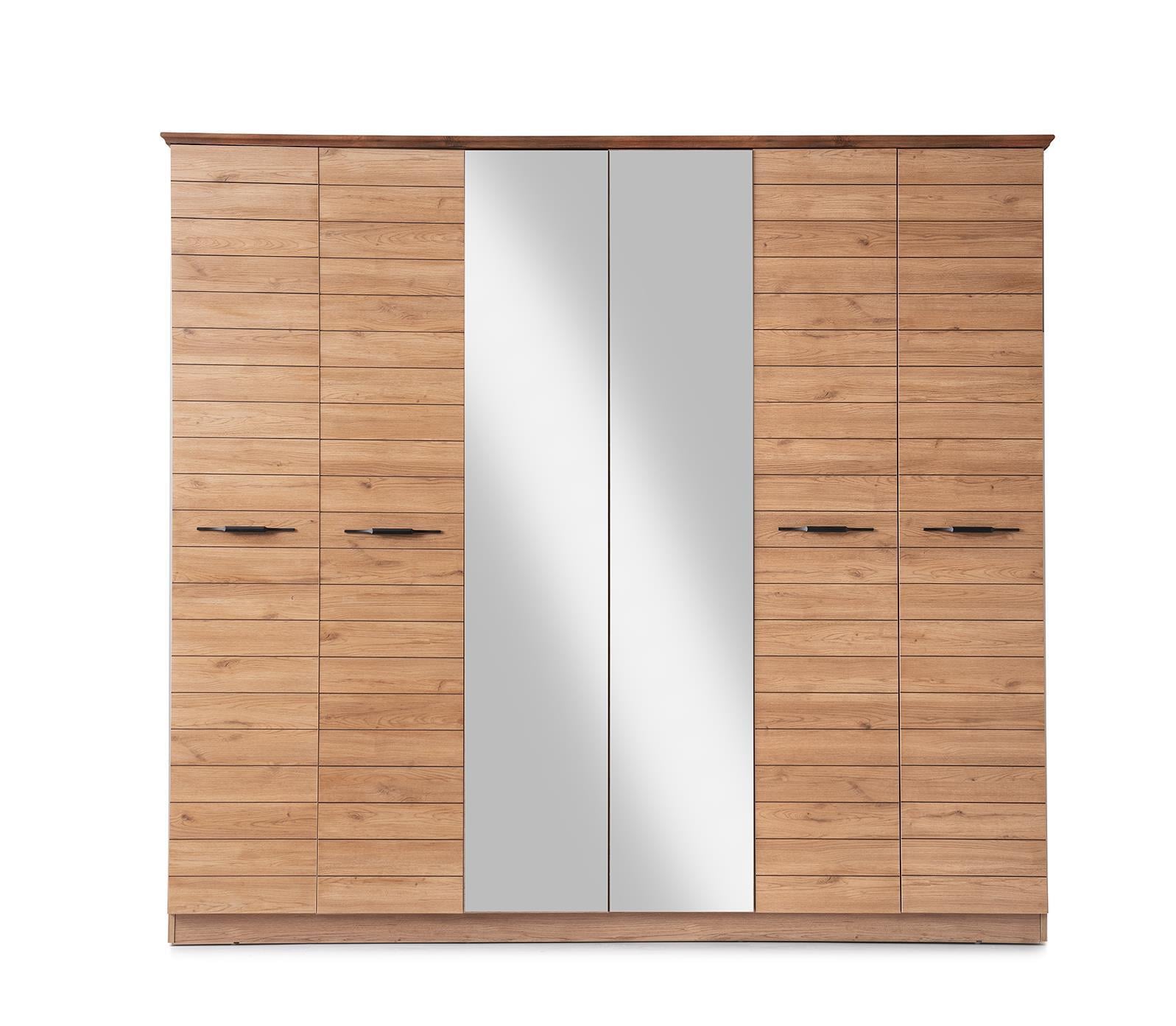 Seda 6 Kapaklı Modern MDF Yatak Odası Takımı Bazalı 