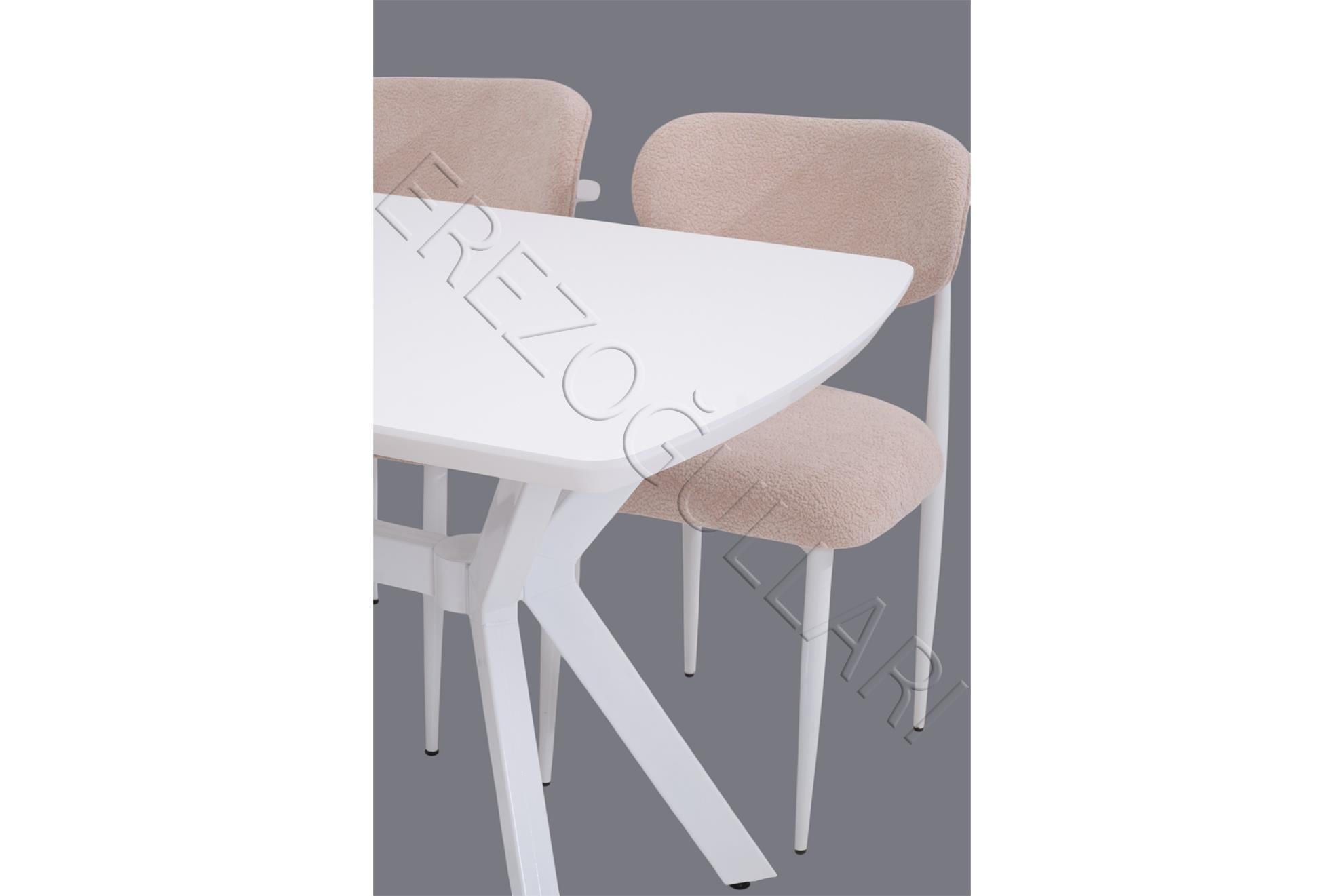 Venedik Polo MDF Lak Panel Açılır Mutfak Masa Sandalye Takımı 80*130cm