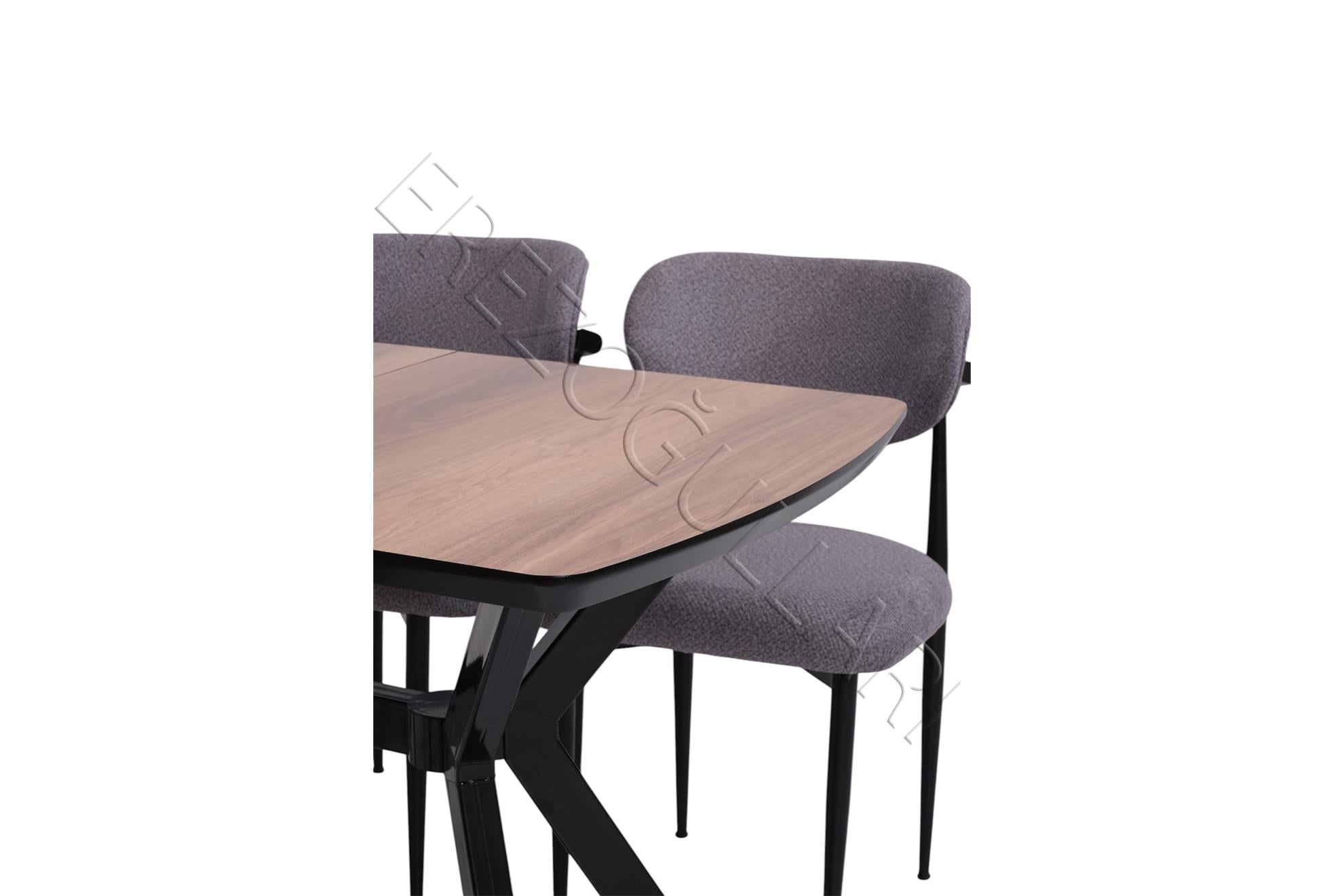 Venedik Polo MDF Lak Panel Açılır Mutfak Masa Sandalye Takımı 80*130cm