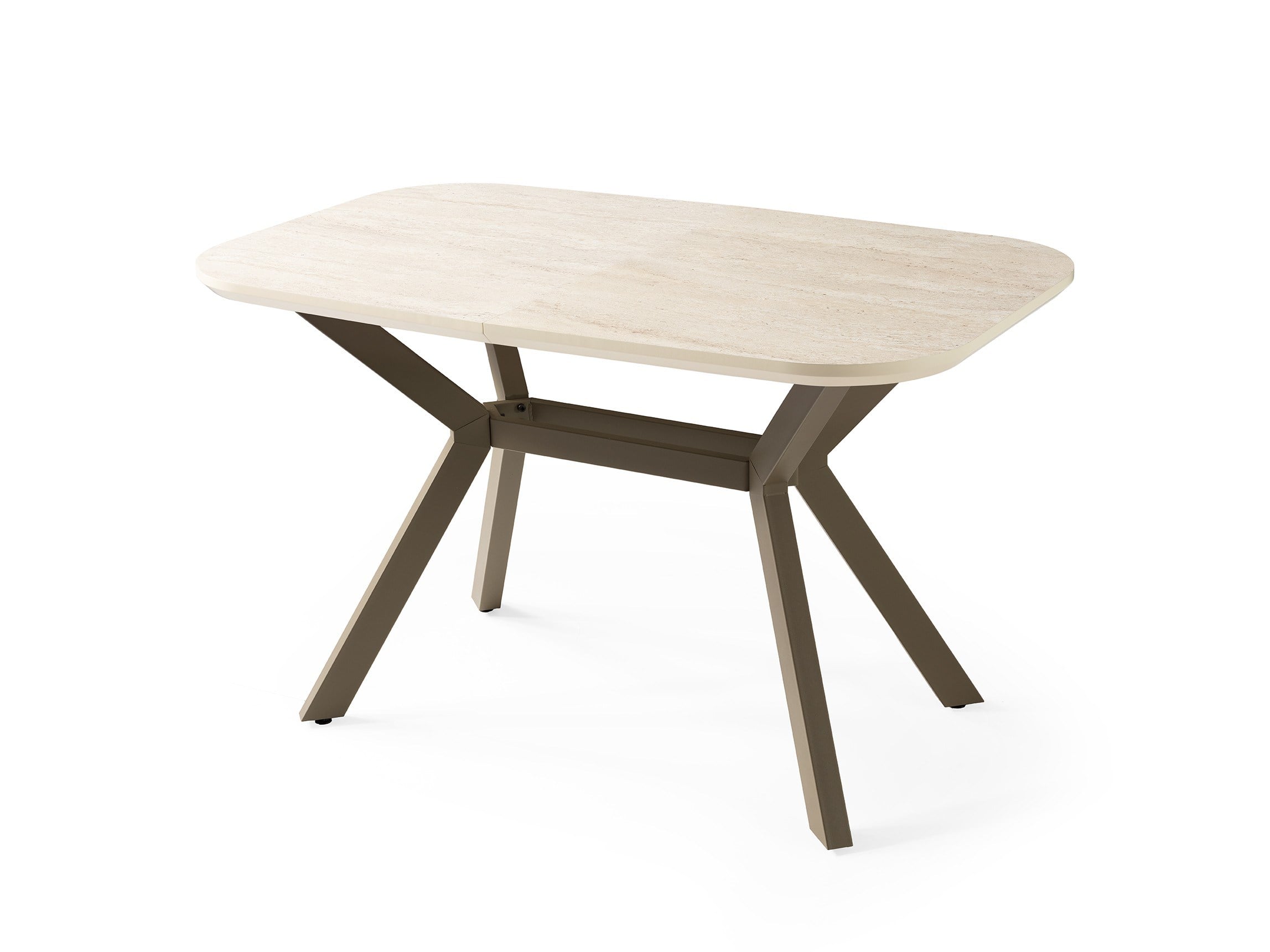 Venedik Travertan MDF Açılır Mutfak Masa Takımı 80*130cm