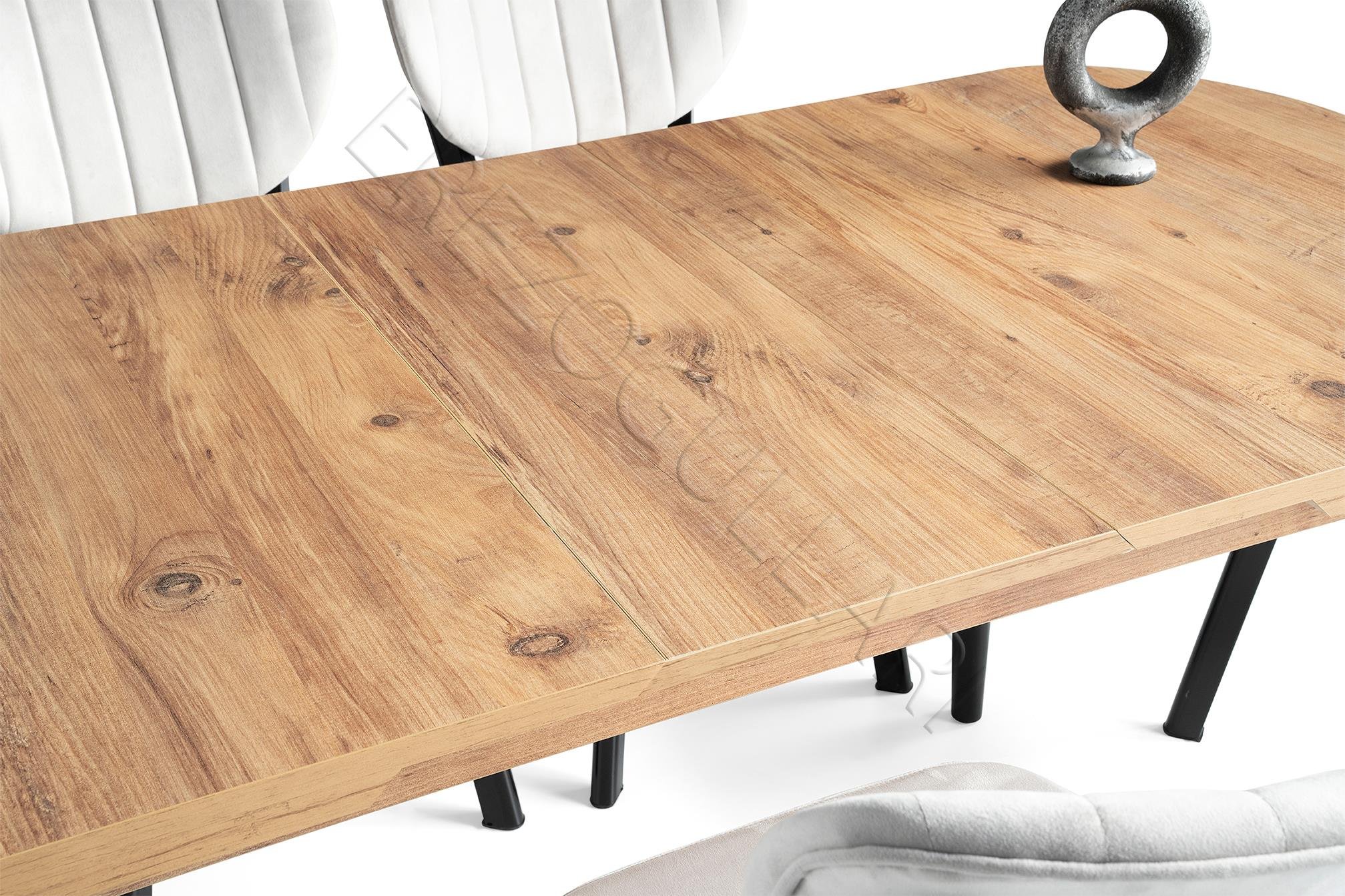 Venüs Açılır MDF Oval Mutfak Masası 80x130 