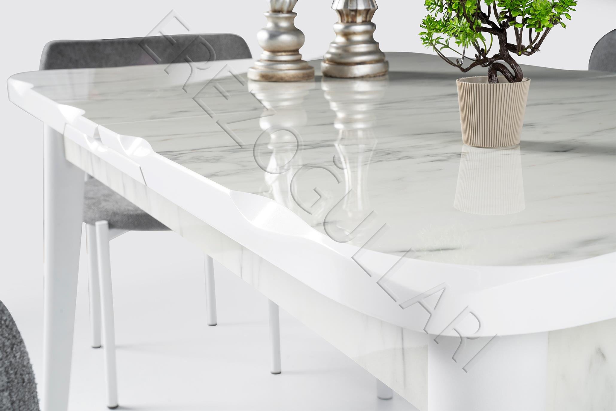 Yakamoz Alfa MDF Mutfak Masa Sandalye Takımı 80x130cm