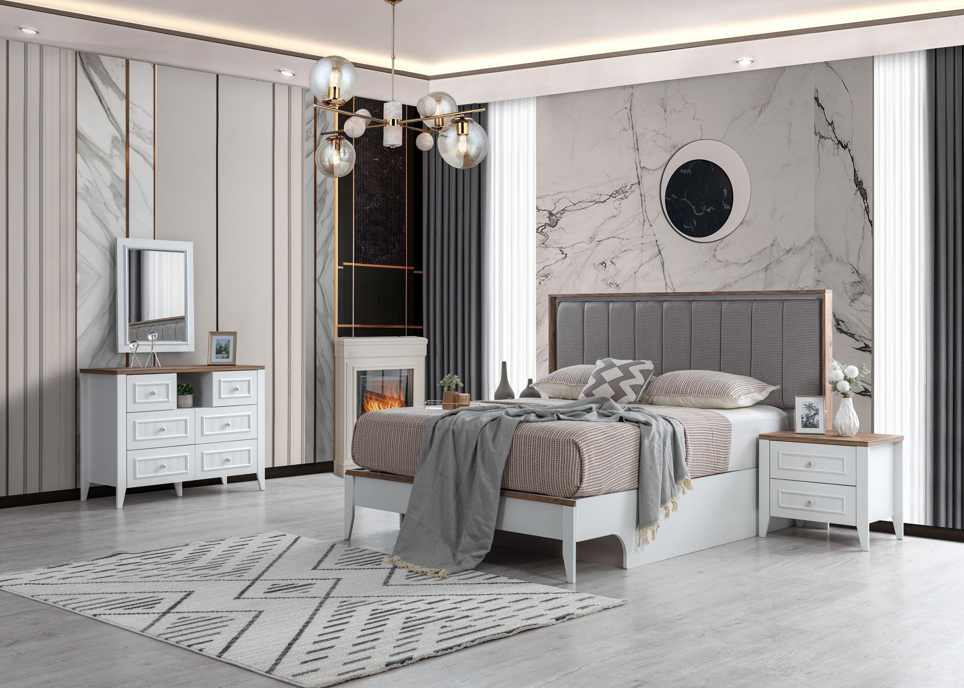 Yalı 6 Kapaklı Modern Yatak Odası Takımı Bazalı