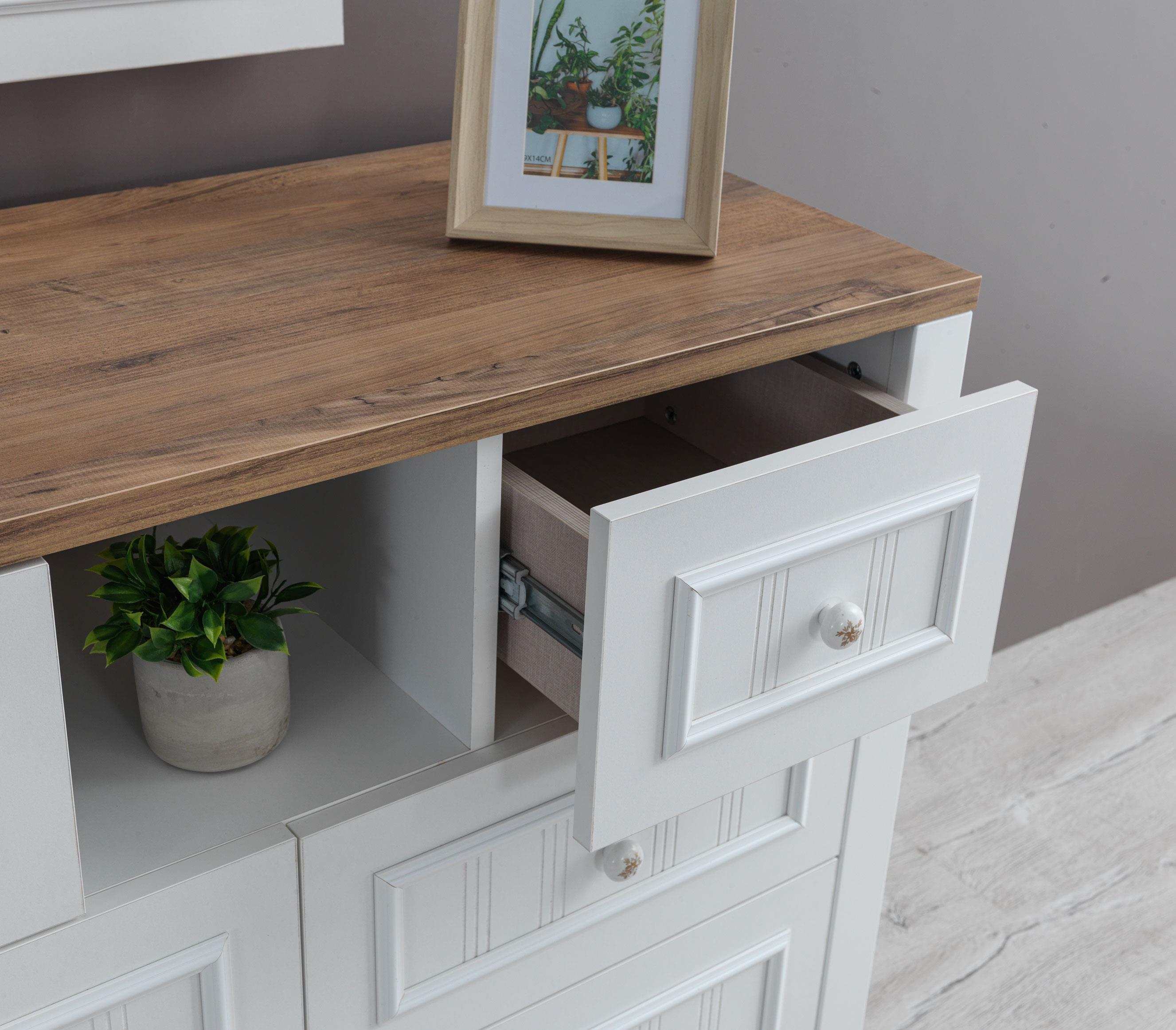 Yalı 6 Kapaklı Modern Yatak Odası Takımı Bazalı