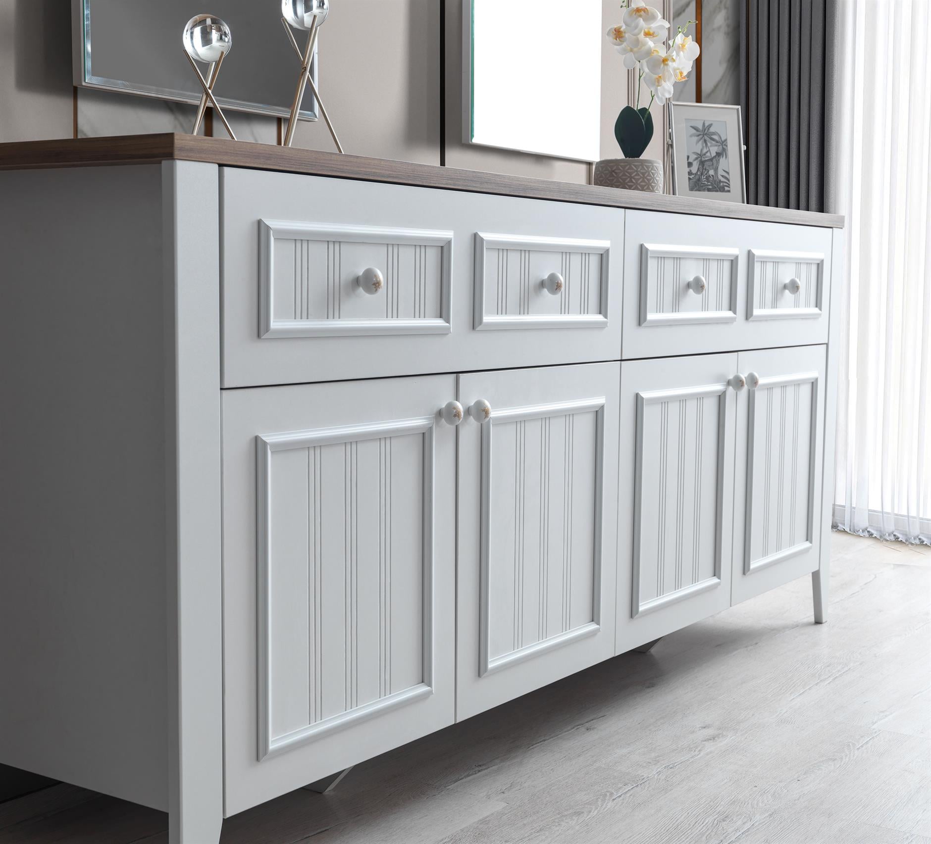 Yalı Modern Dolaplı Çekmeceli Konsol 180*45*84 