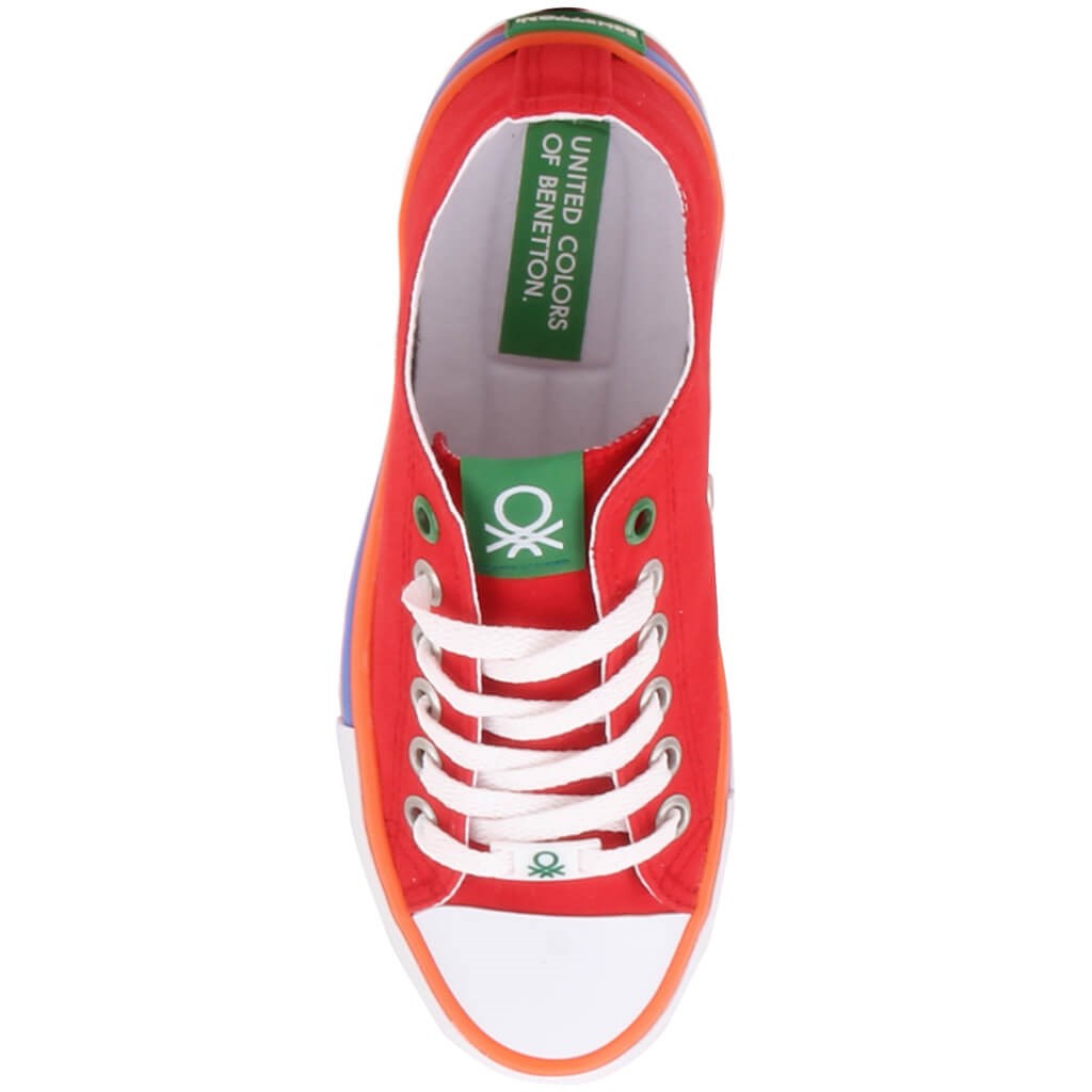 Benetton - Kırmızı Renk Bağcıklı Kadın Günlük Ayakkabı