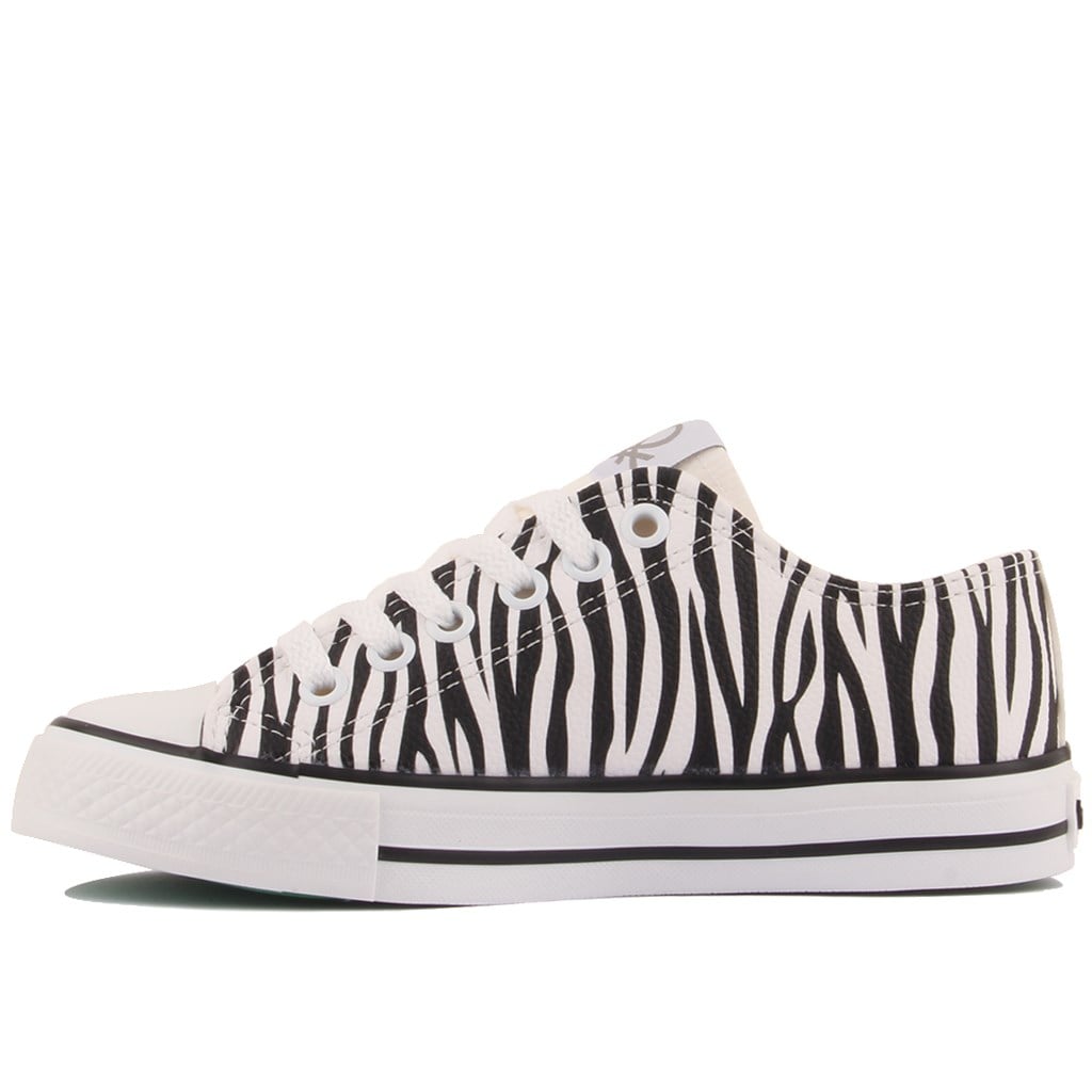 Benetton - Zebra Desenli Kadın Günlük Ayakkabı