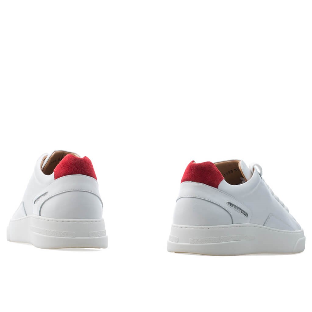 Bub Fleek - Beyaz Deri, Kırmızı Süet Erkek Sneaker
