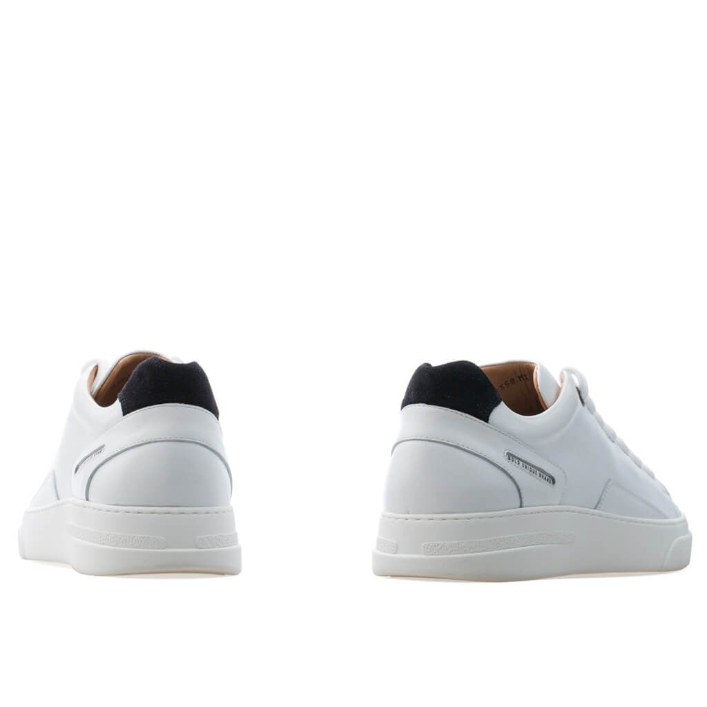 Bub Fleek - Beyaz Deri, Siyah Süet Erkek Sneaker 