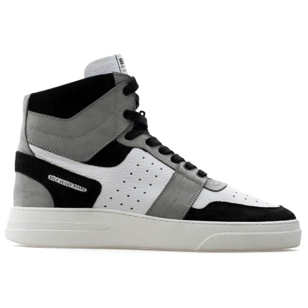 Bub Skywalker -Gri, Siyah Nubuk, Beyaz Deri Erkek Sneaker