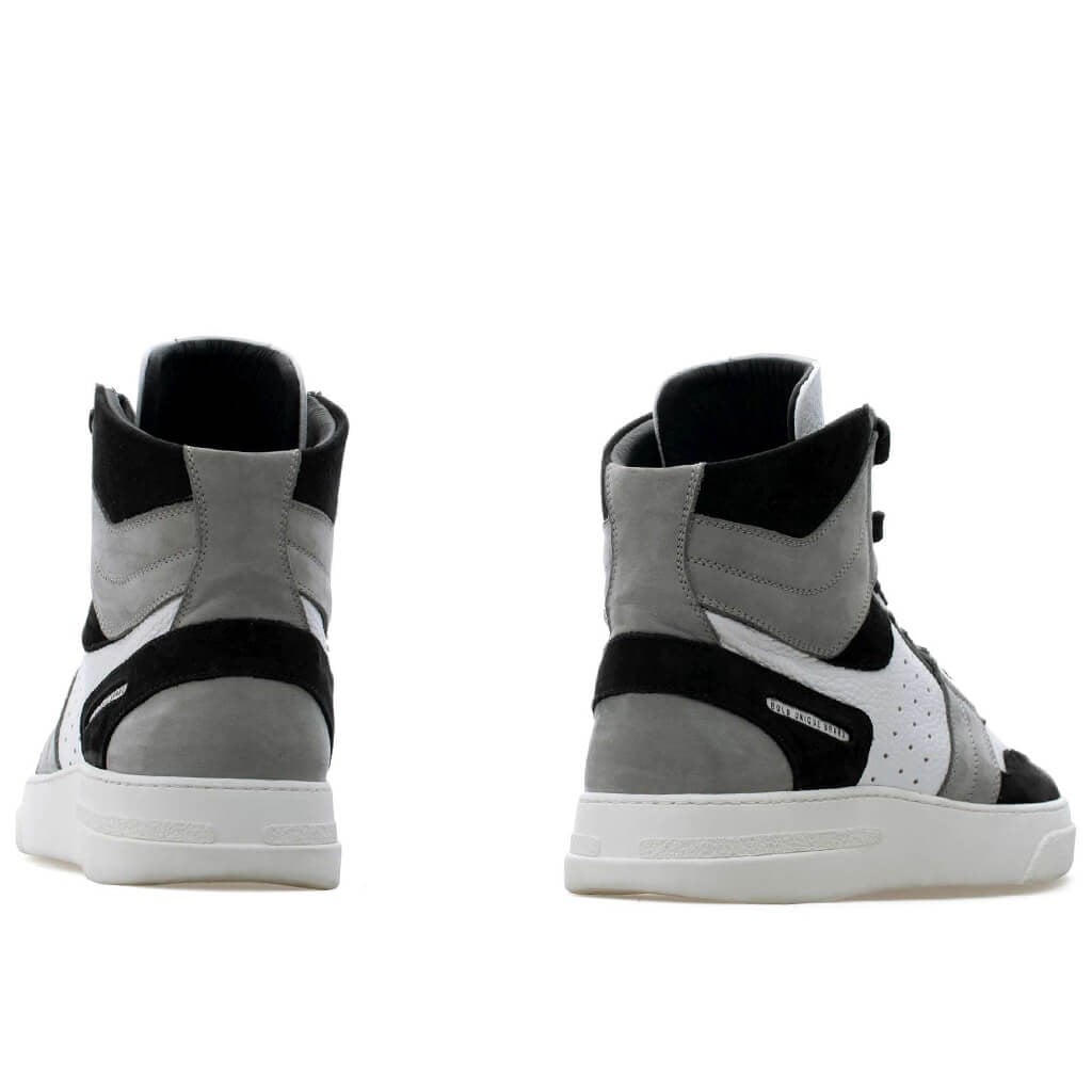 Bub Skywalker -Gri, Siyah Nubuk, Beyaz Deri Erkek Sneaker