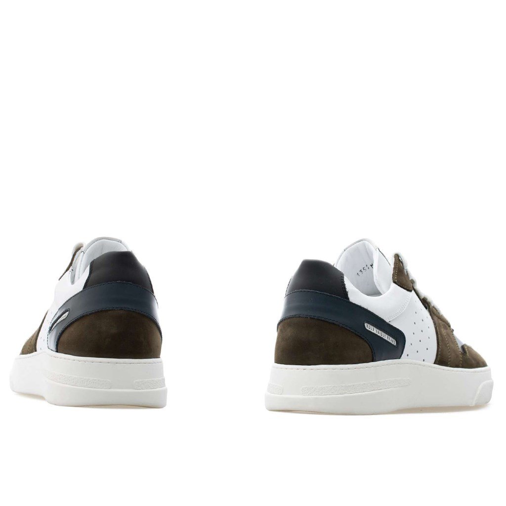 Bub Skywalker - Haki Nubuk, Lacivert, Beyaz Deri Erkek Sneaker 