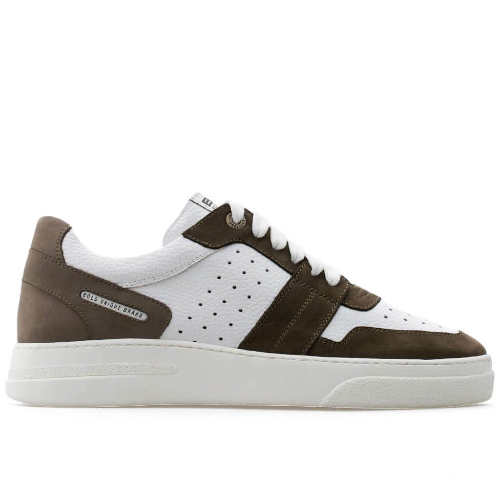 Bub Skywalker - Haki, Vizon Nubuk, Beyaz Deri Erkek Sneaker 