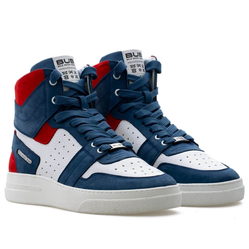 Bub Skywalker -Kot Mavisi Nubuk, Beyaz Deri Kadın Sneaker
