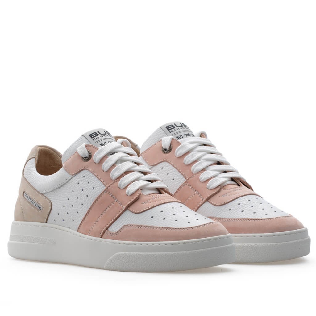 Bub Skywalker - Pudra, Bej Nubuk, Beyaz Deri Erkek Sneaker 