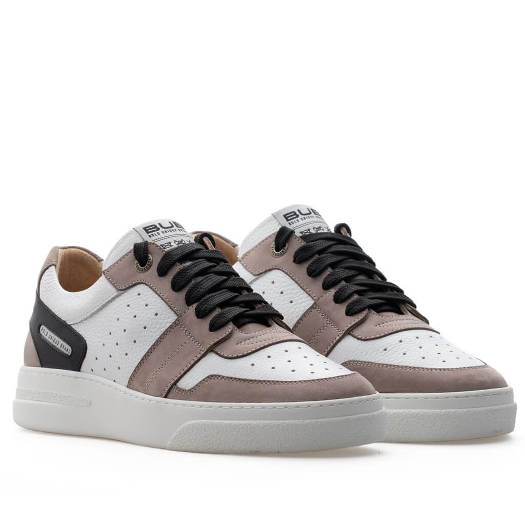 Bub Skywalker - Vizon Nubuk, Beyaz Deri Erkek Sneaker 