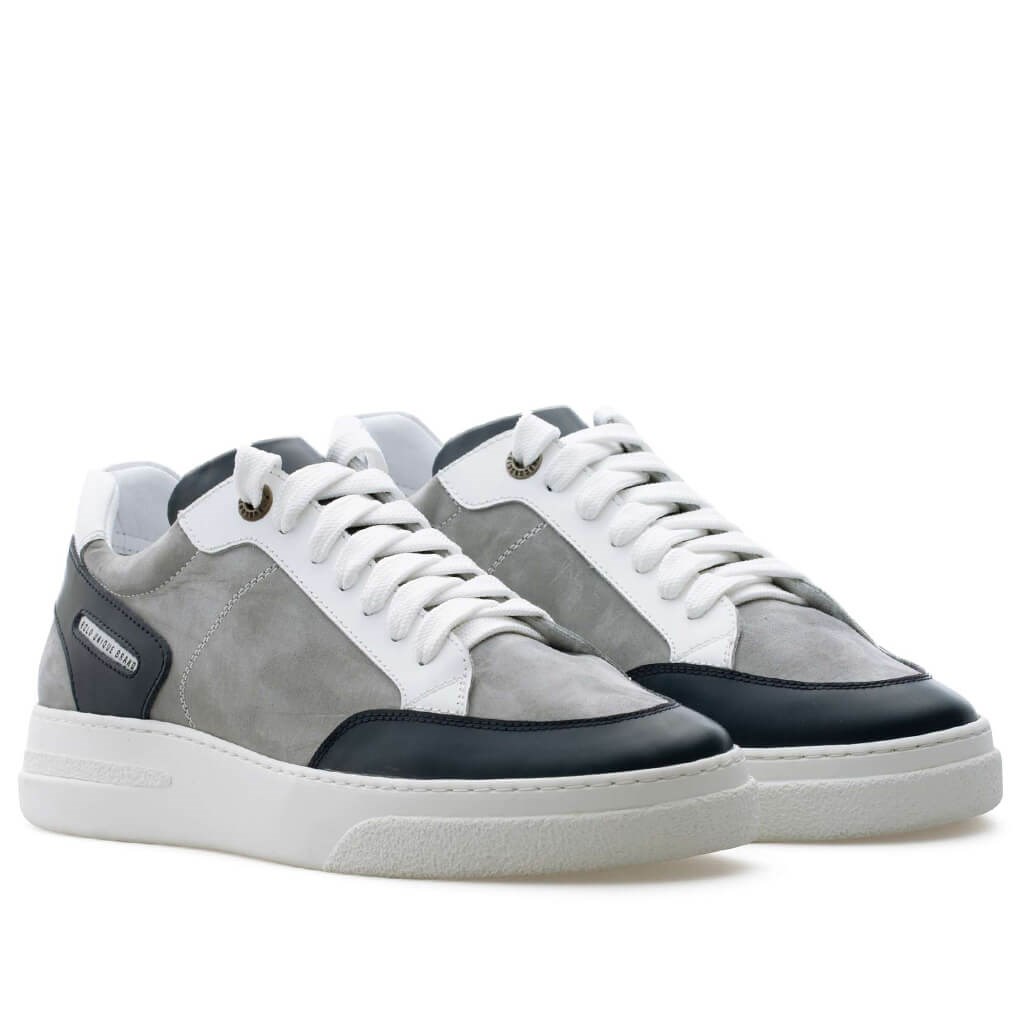 Bub Trill - Gri Nubuk, Lacivert Deri Erkek Sneaker 