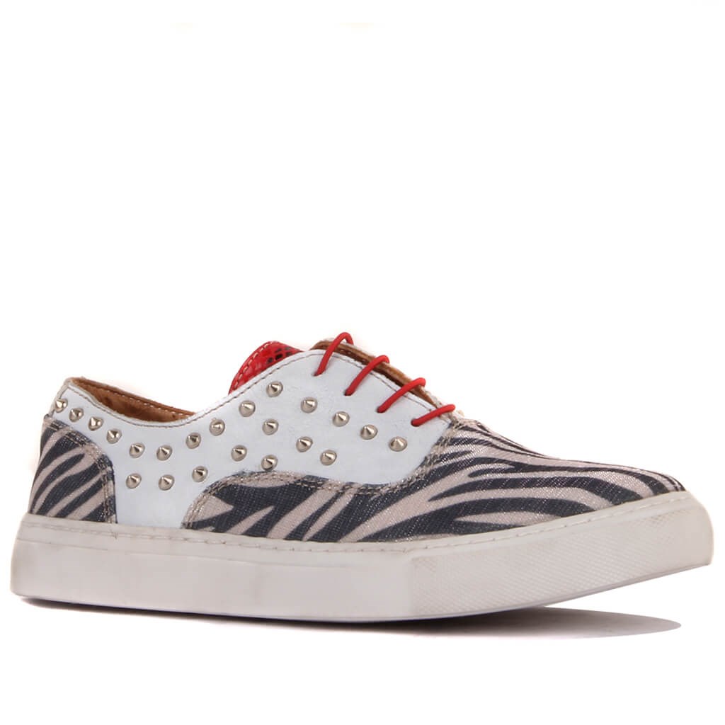 Moxee - Zebra Desenli Kadın Günlük Ayakkabı