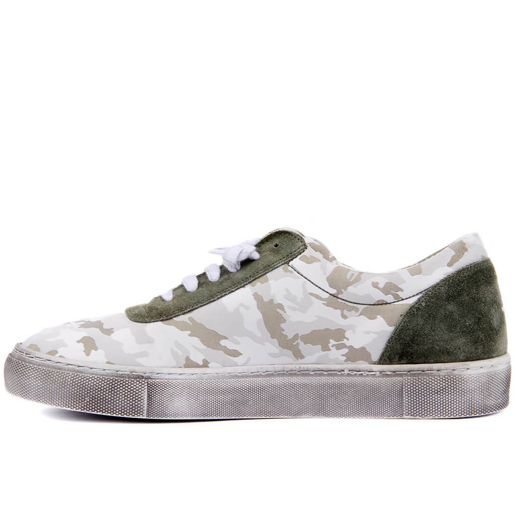 Özel Üretim - Yeşil Kamuflaj Erkek Günlük Sneaker