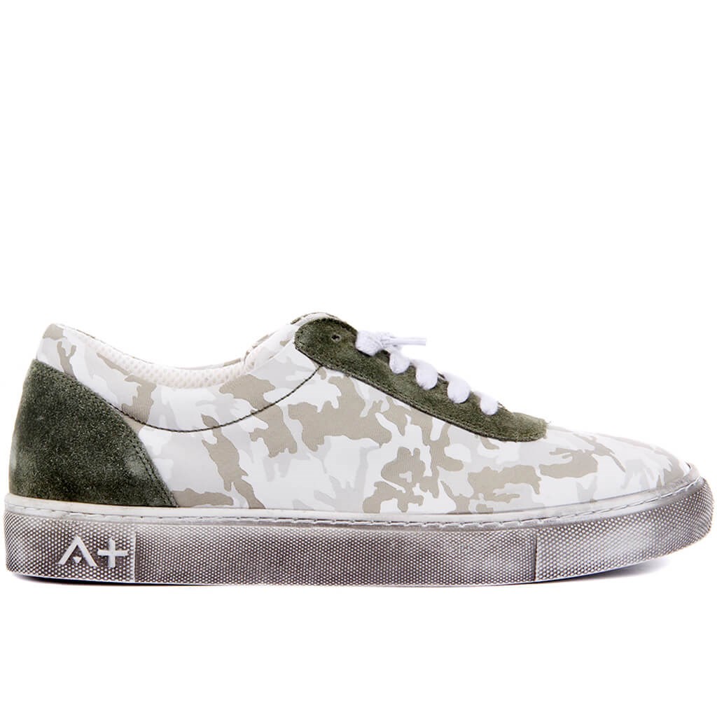 Özel Üretim - Yeşil Kamuflaj Erkek Günlük Sneaker