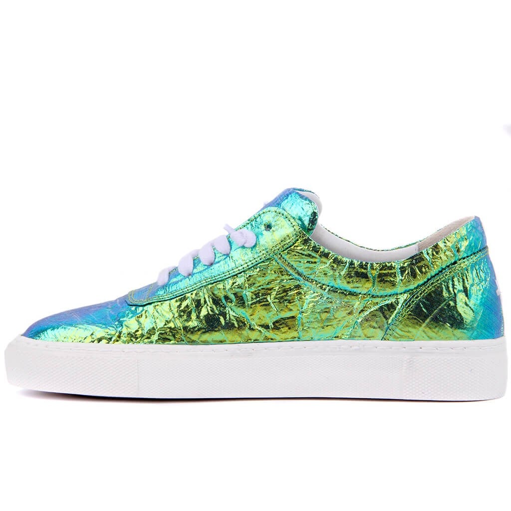 Özel Üretim - Yeşil Mavi Kadın Günlük Sneaker