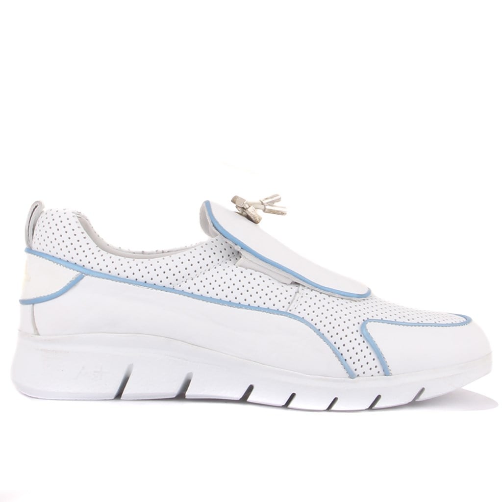 Özel Üretim - Beyaz Deri Kadın Sneaker