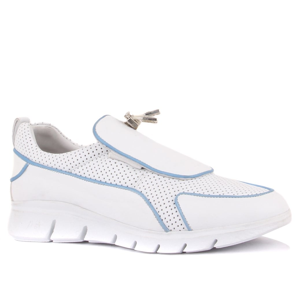 Özel Üretim - Beyaz Deri Kadın Sneaker