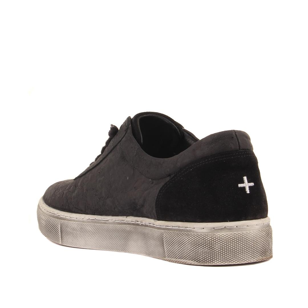 Men2371-OKS 13 A + MERDANE AYAKKABI101-2371-11473 R19 BLACK PRINTED-BLACK SUEDE