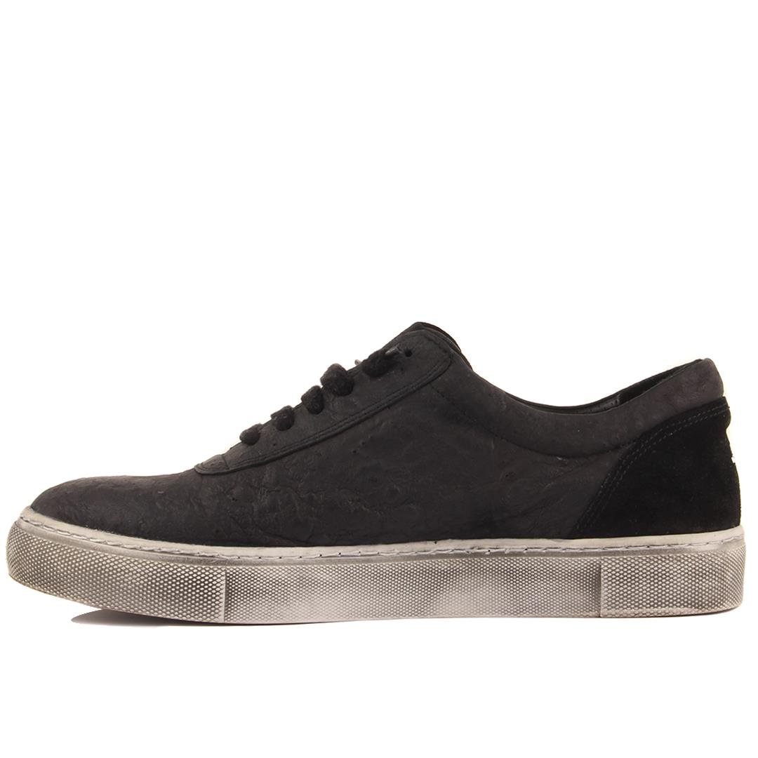 Men2371-OKS 13 A + MERDANE AYAKKABI101-2371-11473 R19 BLACK PRINTED-BLACK SUEDE