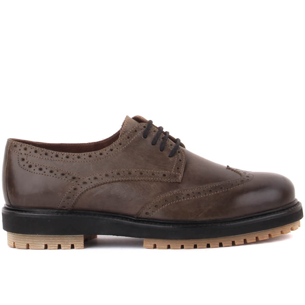 Sail Lakers - Haki Deri Erkek Günlük Ayakkabı