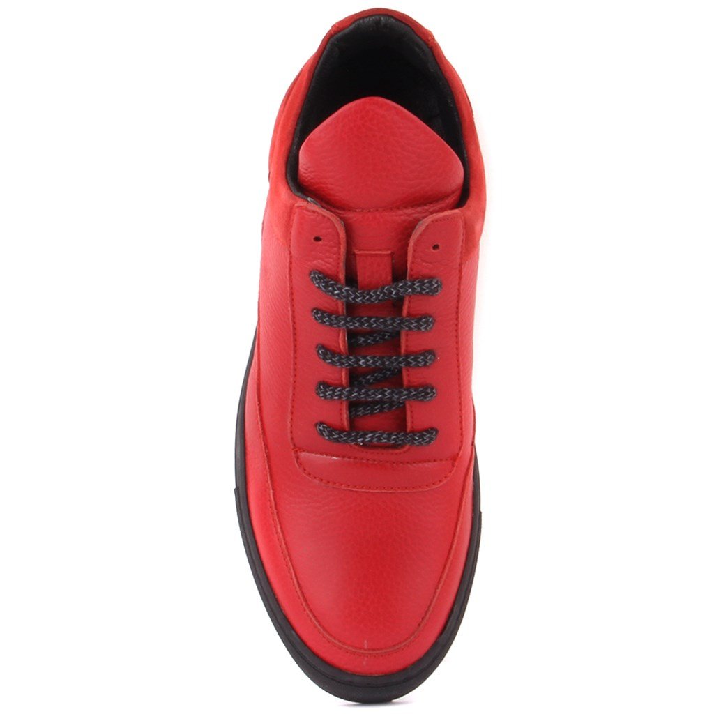 Sail Lakers - Kırmızı Deri Yüksek Taban Sneaker