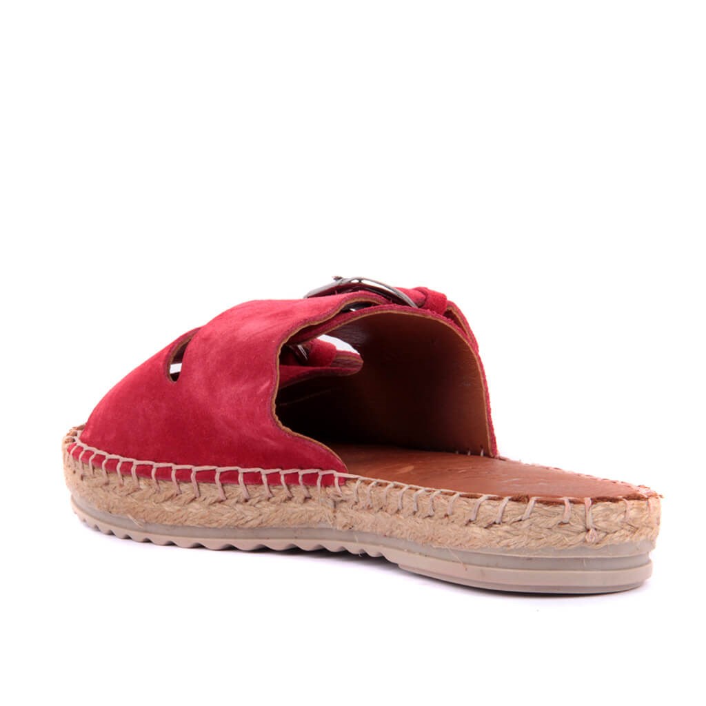 Sail Lakers - Kırmızı Süet Espadril Terlik