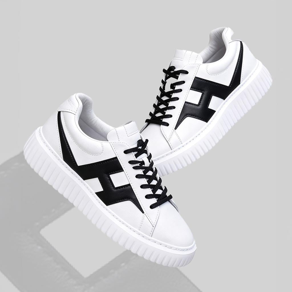 SneakersSail Lakers - Beyaz Deri Bağcıklı Erkek Günlük Ayakkabı 101-1019-4406101-1019-4406 R2 BEYAZ NAPA-SIYAH NAPA