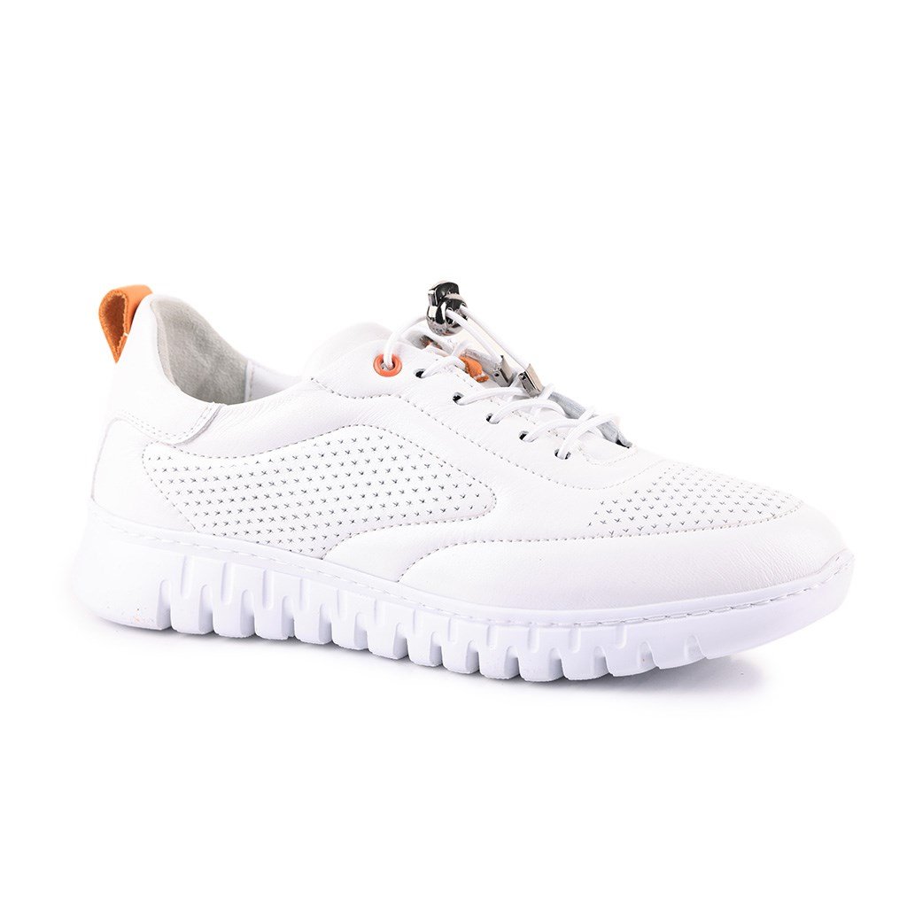 Kadın SneakerSail Lakers - Beyaz Deri Bağcıklı Kadın Günlük Ayakkabı 396-TMM-2317 396-TMM-2317 R2 BEYAZ