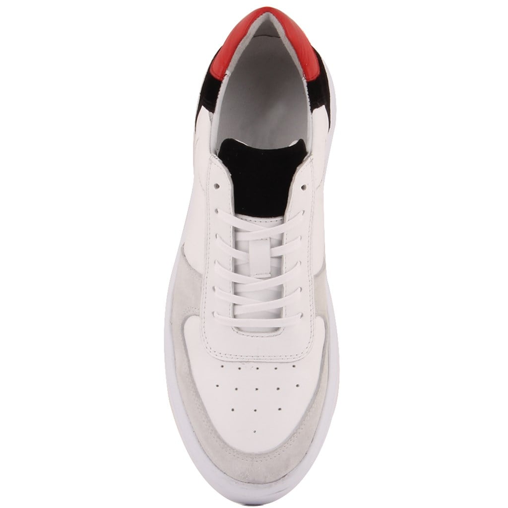 Sail Lakers - Beyaz Deri, Siyah, Beyaz Süet Erkek Sneaker