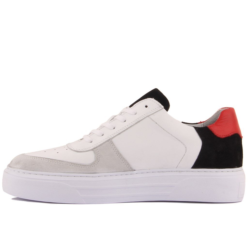 Sail Lakers - Beyaz Deri, Siyah, Beyaz Süet Erkek Sneaker