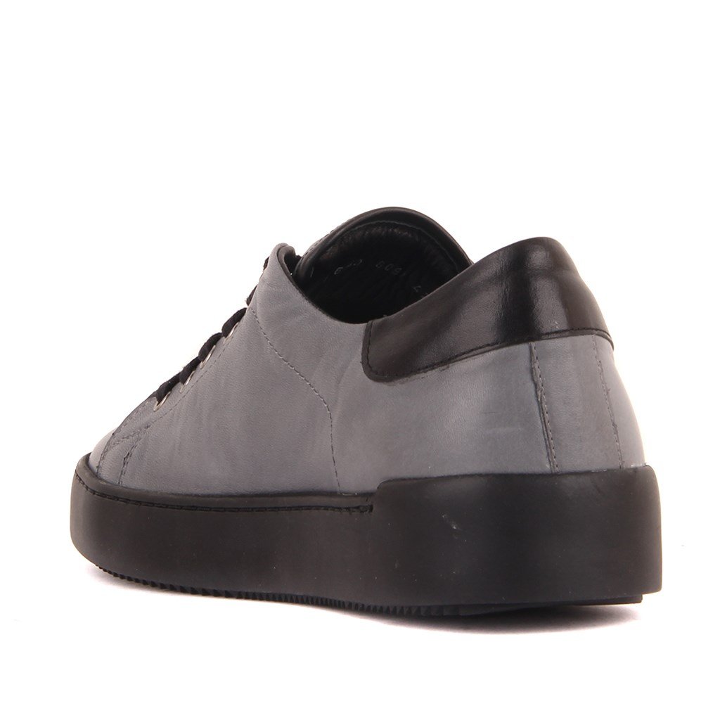 Sail Lakers - Gri Deri Bağcıklı Erkek Sneaker 