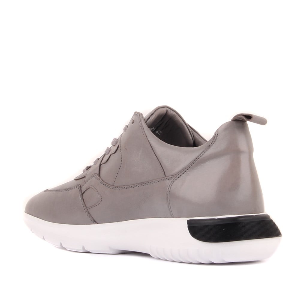 Sail Lakers - Gri Deri Erkek Sneaker
