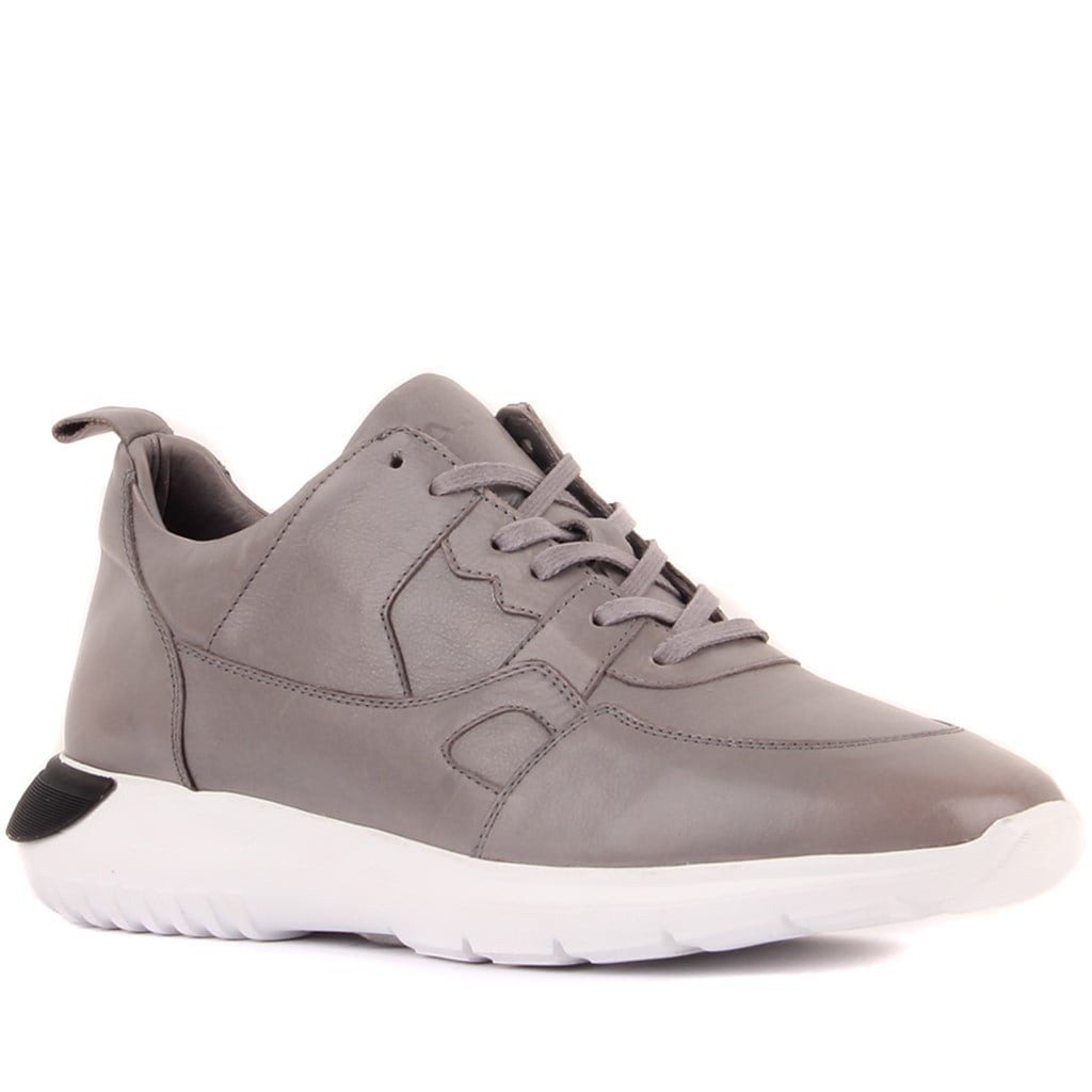 Sail Lakers - Gri Deri Erkek Sneaker