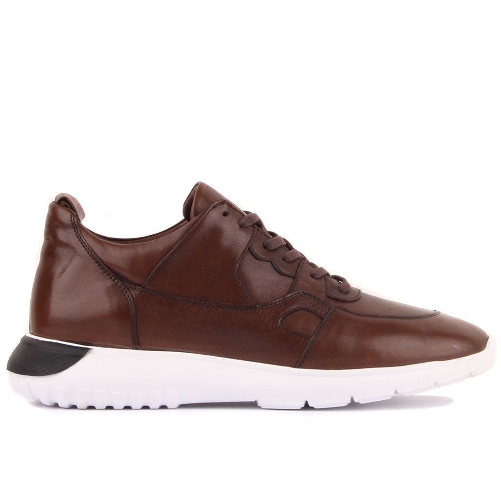 Sail Lakers - Kahverengi Deri Erkek Sneaker