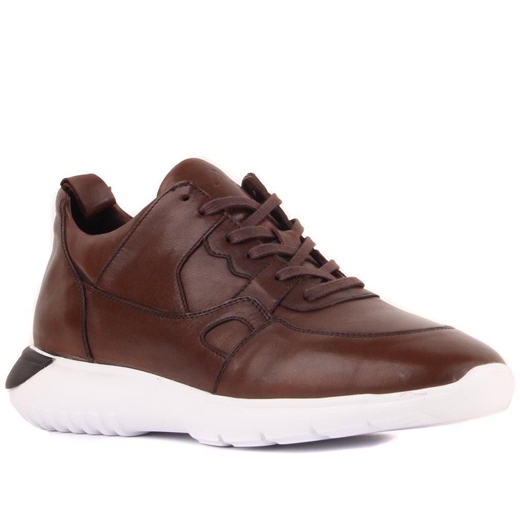 Sail Lakers - Kahverengi Deri Erkek Sneaker