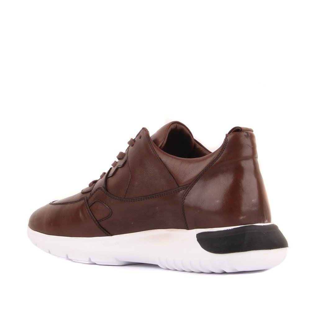 Sail Lakers - Kahverengi Deri Erkek Sneaker
