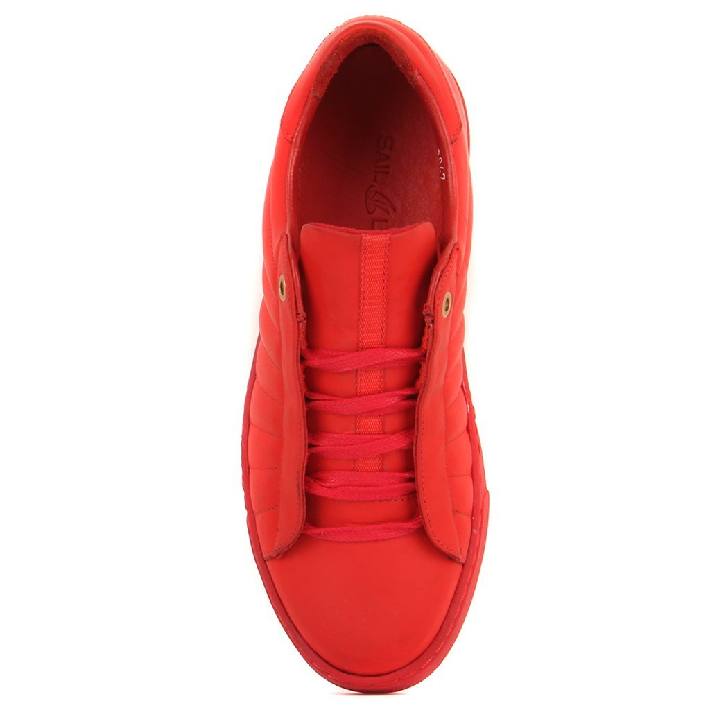 Sail Lakers - Kırmızı Deri Kadın Sneaker 