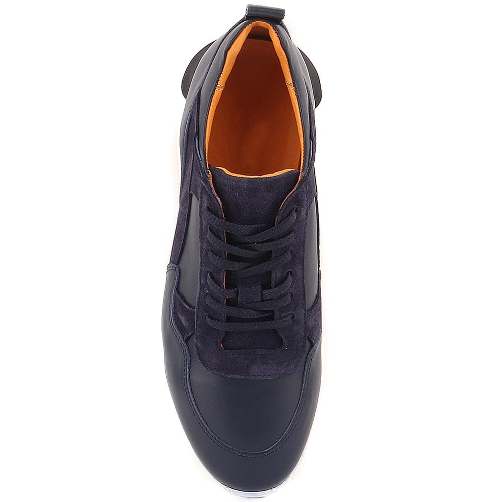 Sail Lakers - Lacivert Deri, Süet Bağcıklı Erkek Sneaker
