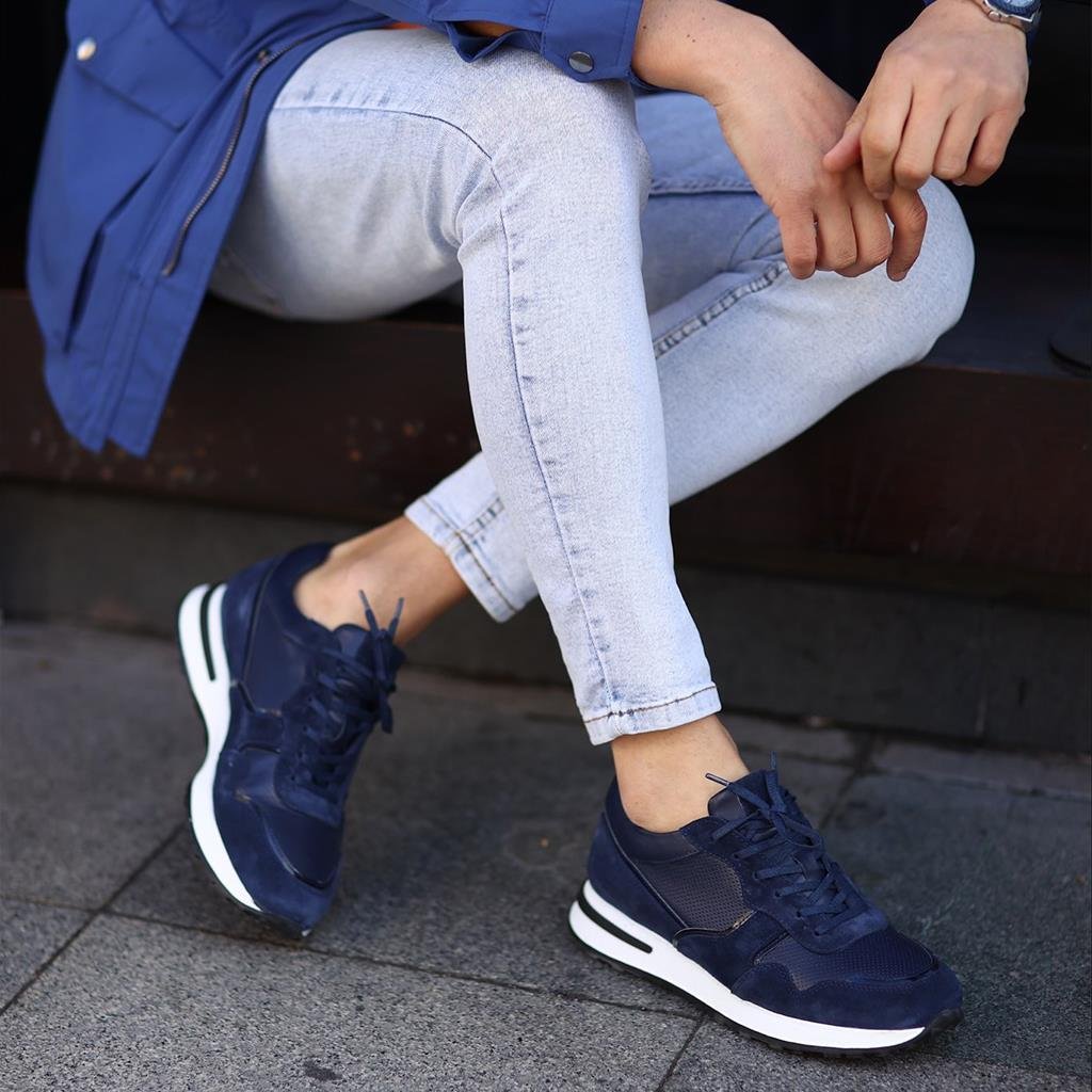 Sail Lakers - Lacivert Süet, Deri Bağcıklı Erkek Sneaker