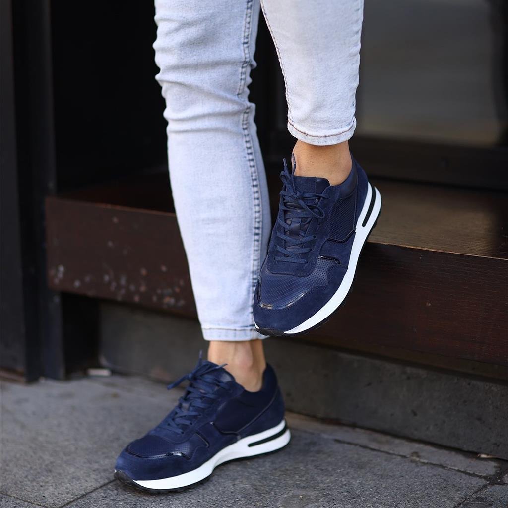 Sail Lakers - Lacivert Süet, Deri Bağcıklı Erkek Sneaker