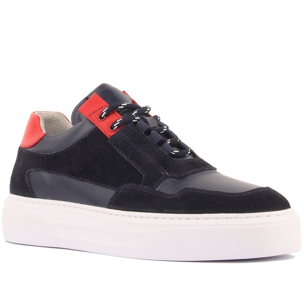 Sail Lakers - Lacivert Süet, Deri Erkek Sneaker