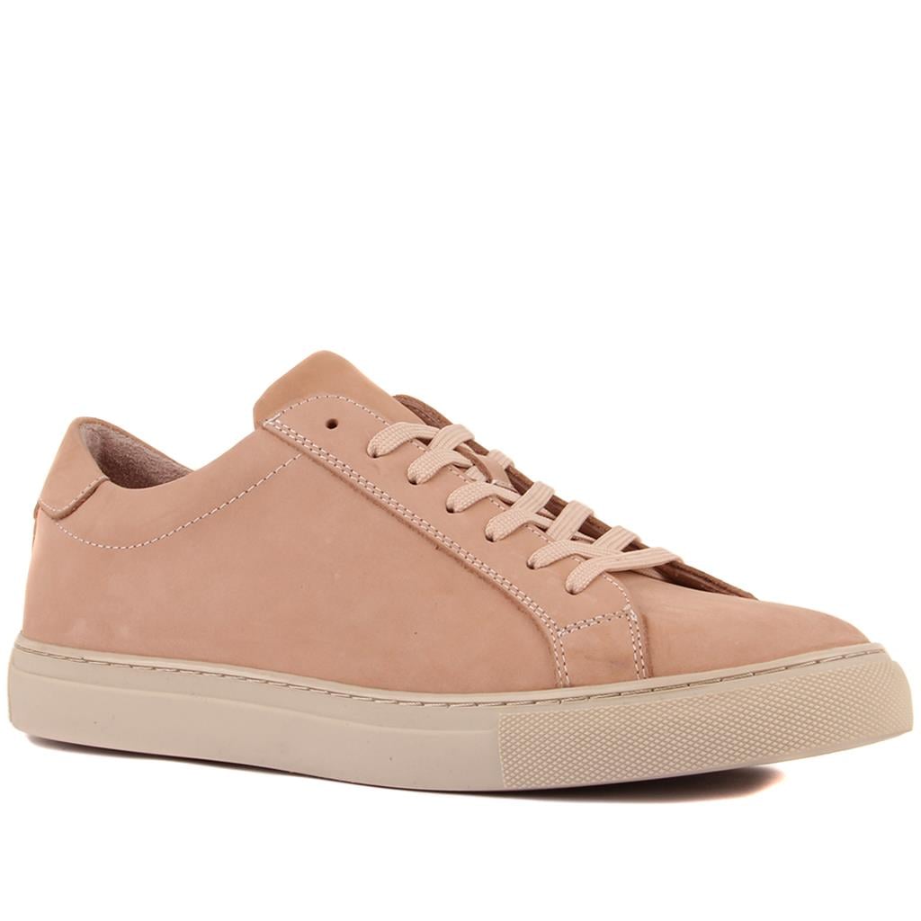 Sail Lakers - Pudra Nubuk Deri Bağcıklı Erkek Sneaker