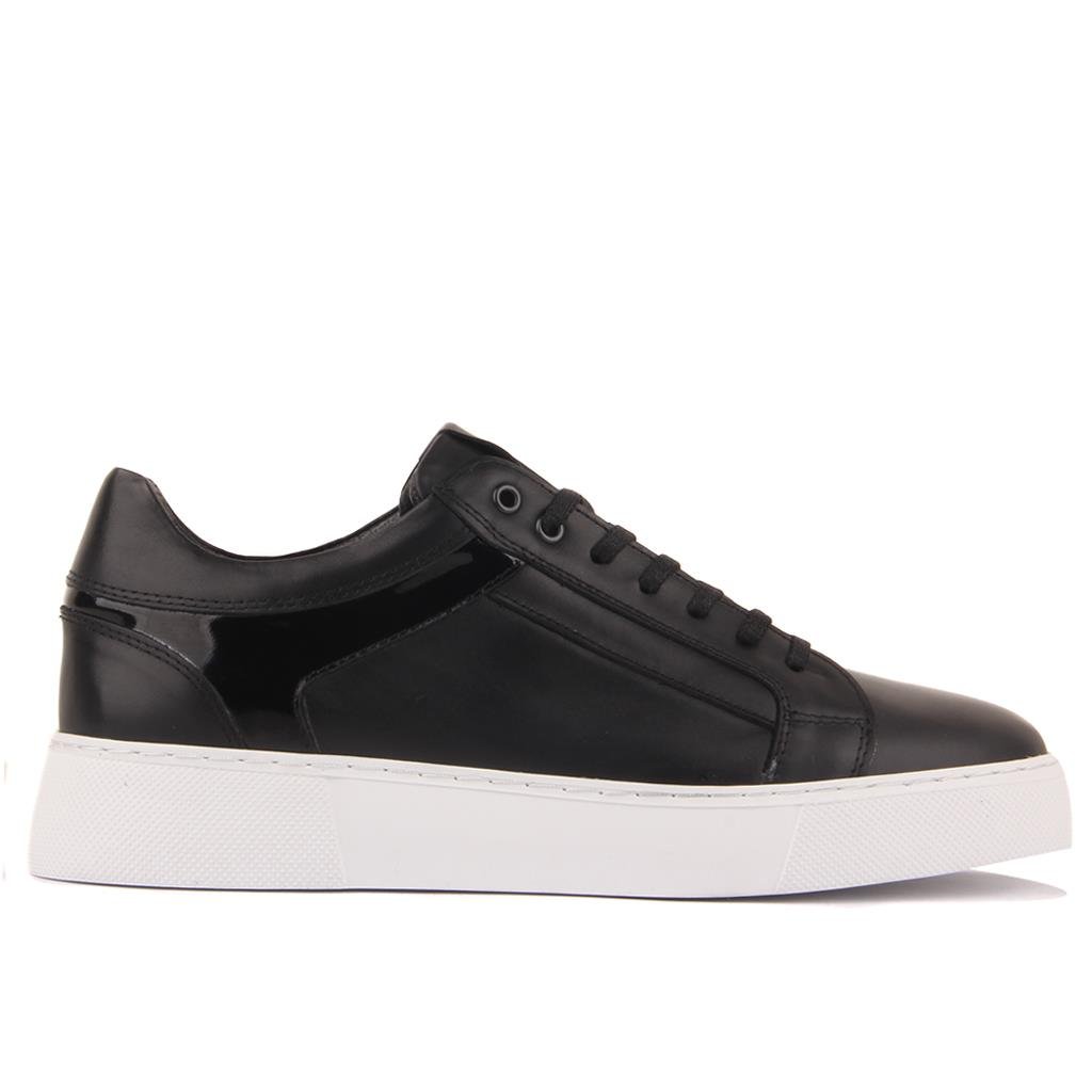 Sail Lakers - Siyah Deri Bağcıklı Erkek Sneaker